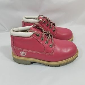 Timberland Youth Girls Pink 6" Ankle Boots Sz 2.5